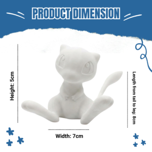 3D Printed Mew Action Figure & Card | Cute Anime Collectible | Mini Desk Decor for Pokémon Fans & 3D Printing Lovers