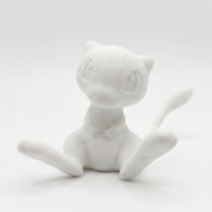 3D Printed Mew Action Figure & Card | Cute Anime Collectible | Mini Desk Decor for Pokémon Fans & 3D Printing Lovers