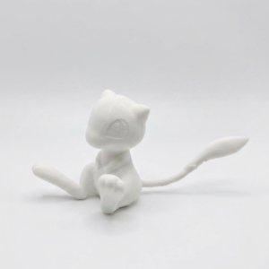 3D Printed Mew Action Figure & Card | Cute Anime Collectible | Mini Desk Decor for Pokémon Fans & 3D Printing Lovers